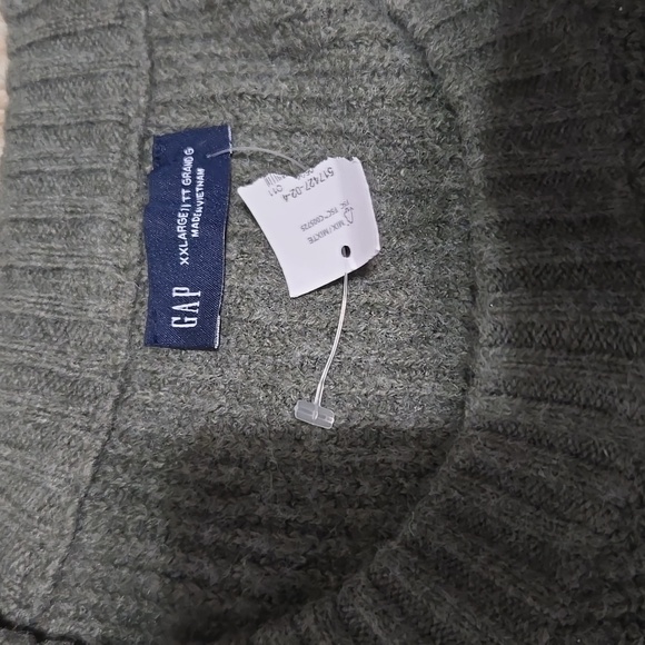 GAP Women's Dark Green-Grey Crewneck Sweater Dress - Picture 4 of 9